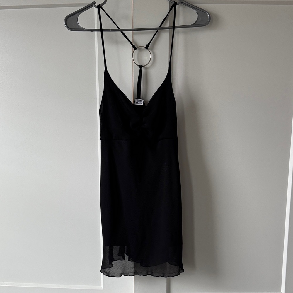 Teenie Weenie Black y2k racer cami
